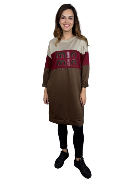 HOSH Mikinové šaty Mariel Velikost: UNI, Barva: Béžová