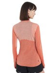 ICEBREAKER Wmns Merino 200 Realfleece™ Descender LS Half Zip, Glow/Tang/Cb (vzorek) velikost: S