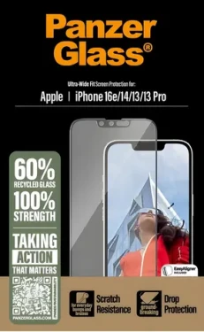 PanzerGlass UWF černá / Tvrzené sklo / Apple iPhone 17e / 16e / 14 / 13 / 13 Pro (PGBNUWFG29845)