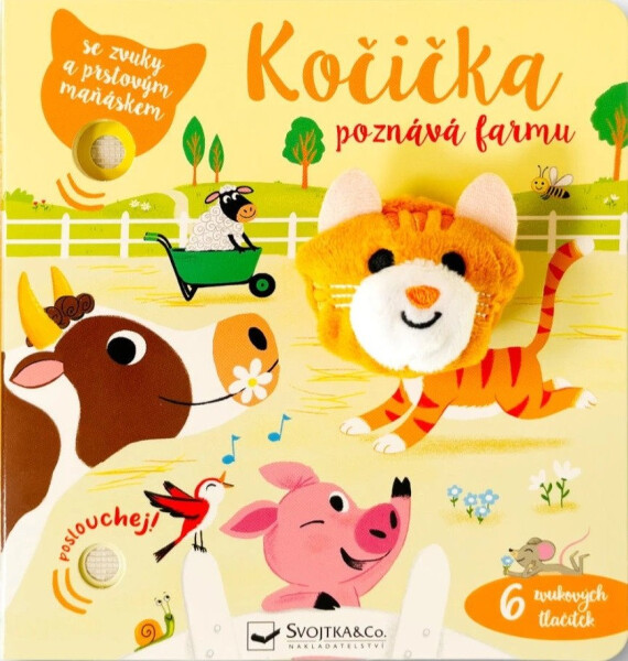 Kočička poznává farmu - se zvuky a prstovým maňáskem - Emilie Collet