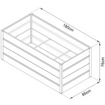 Rojaplast vyvýšený záhon plechový PREMIUM 180x90x76cm