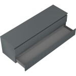 MEXEN/S - Rivel koupelnová skříňka pod umyvadlo 160 cm s deskou, 2 zásuvky, reliéf , grafit mat 91A20-16047-2-BFFC66