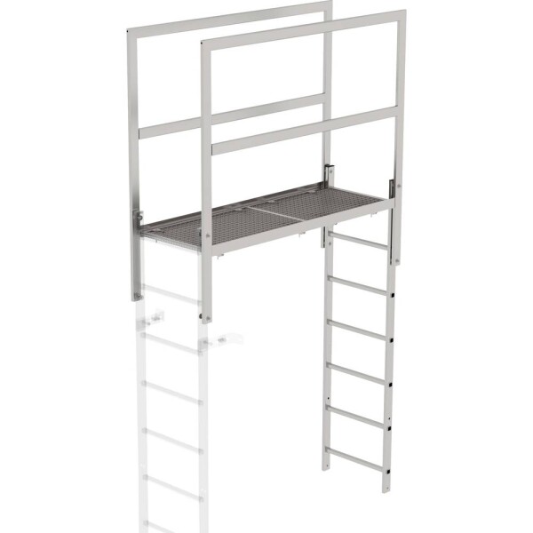 MUNK Günzburger Steigtechnik 64185 nerezová ocel žebřík přes plot Montáž pomocí nástrojů