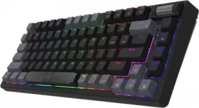 Aqirys ADARA MINI černo-šedá / Herní klávesnice / drátová / mechanická / podsvícená / HaiMu Tactile Ocean Blue (AQRYS_ADARAMLE)
