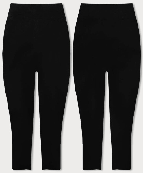 Černé bavlněné 3/4 legíny (YW01045-A1) odstíny černé XL (42)