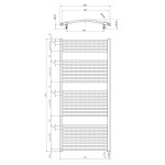 AQUALINE - ORBIT-E elektrické otopné těleso oblé 600x1320 600 W, bílá ILEO36T