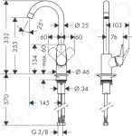 HANSGROHE - Logis Dřezová baterie, chrom 71835000