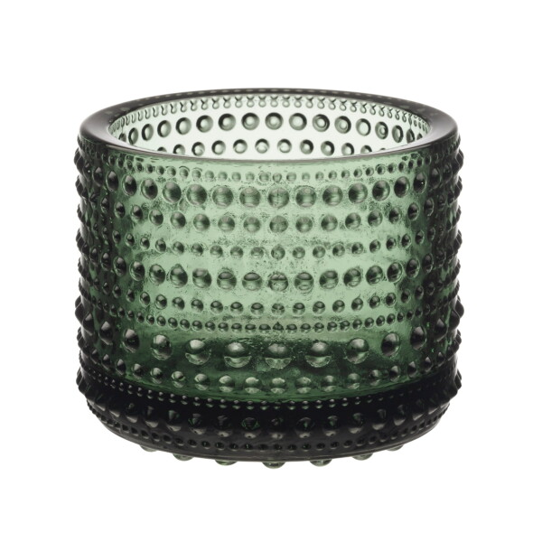 Iittala Skleněný svícen Kastehelmi 6,4 cm – Pine Green, zelená barva