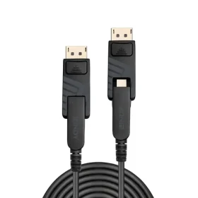 Lindy Fibre Optic Hybrid Mini DisplayPort 1.4 černá / DisplayPort kabel / 50 m / 8K 60Hz / 32,4 Gbit/s (38484)