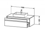 DURAVIT - Ketho Umyvadlová skříňka 43x120x55 cm, 1 zásuvka, lesklá bílá KT669602222