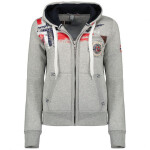 Geografické Norsko Fespote Lady 100 Distri W WU8015F/GN B-Grey7 Mikina s kapucí xxl