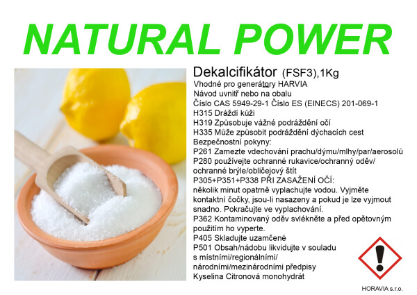 Dekalcifikátor - Citric Acid 1 Kg CFSF3L