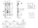 GEBERIT - Duofix Set předstěnové instalace, klozetu Arkas I sedátka softclose, tlačítko Sigma01, černá SANI11CA5123