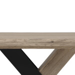 Stůl konferenční 120x60, MDF deska, 3D dekor dub san remo, kovové nohy, černý lak.