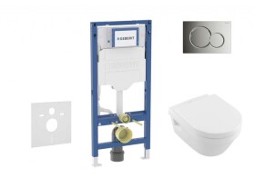 GEBERIT - Duofix Set předstěnové instalace, klozetu Architectura a sedátka softclose, tlačítko Sigma01, lesklý chrom SANI11CK1101