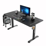 ULTRADESK Momentum černá / Herní stůl / 152 x 70 x 75 cm / USB hub (UDESK-MM-BK)