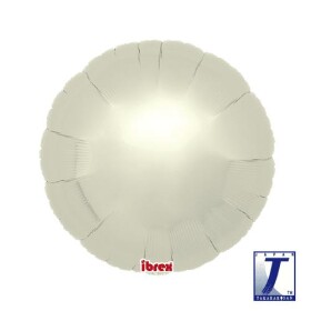 Balónek kruh smetanový metalický 35 cm Balónek kruh smetanový metalický 35 cm