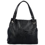 Praktická dámská koženková kabelka na rameno Milagros, černá