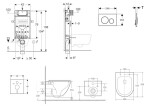 GEBERIT - Kombifix Set předstěnové instalace, klozetu Oudee a sedátka softclose, tlačítko Sigma20, černá lesk/černá mat SANI15CA5163