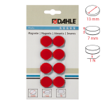 Dahle magnet plánovací, Ø 13 mm, 1 N, 8 ks, červené