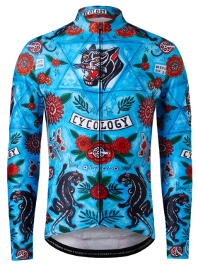 Cyklodres CYCOLOGY Winter Ashanti, blue, pánský, dlouhý rukáv (Motiv Ashanti, velikost S)