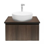 Koupelnová skříňka s umyvadlem a baterií SAT Evolution 58x30x44,8 cm ořech mat SATEVO100NADBUB SATEVO60NADBUB