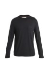Pánské merino triko dlouhý rukáv ICEBREAKER Mens 150 Tech Lite III LS Relaxed Pocket Tee, Black velikost: XL