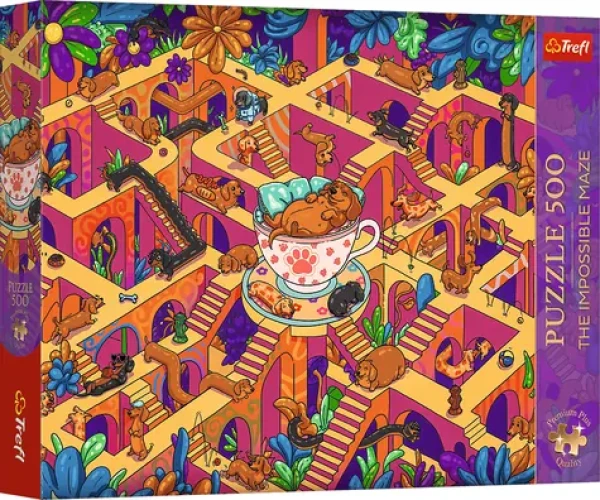 TREFL Puzzle The Impossible Maze: Šťastní jezevčíci