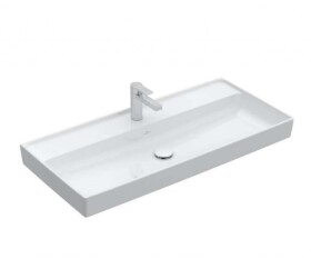 VILLEROY & BOCH - Collaro Umyvadlo nábytkové 100x47 cm, bez přepadu, otvor pro baterii, CeramicPlus, Stone White 4A33A2RW