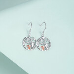 LUNICA Visací stříbrné náušnice STROM ŽIVOTA 0658