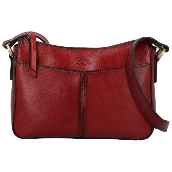 Luxusní dámská kožená crossbody kabelka Katana Arletta, vínová