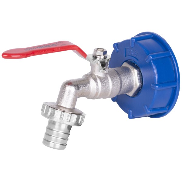 STREND PRO 256930 Redukce na IBC nádrž + ventil, plast, 60mm - 3/4"