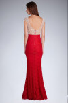 Dámské společenské šaty s a krajkou dlouhé červené Červená / S & červená S model 15042975 - SOKY&#38;SOKA