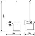 NOVASERVIS - WC štětka ANTICA, bronz AAI14BR