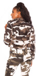 Sexy zkrácená bunda ve vojenském stylu ARMY