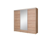 Šatní skříň Hajfa Barva korpusu: Dub burgundský, Rozměry: 255 cm