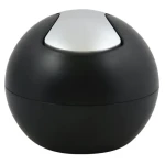 Spirella BOWL MATT mini výklopný odpadkový koš 1 L matný černý / plast (7610583203717)