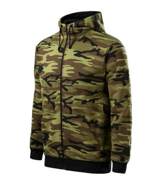 Camo Zipper mikina pánská camouflage green S