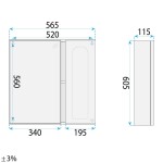 REA - Sada koupelnového nábytku s umyvadlem Denver 60cm Creme REA-M0012