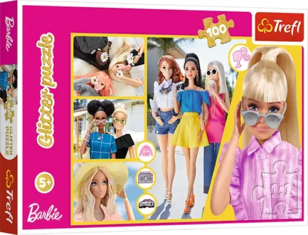 Trefl - Puzzle - Třpytivé: Barbie