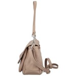 Stylová dámská kožená crossbody kabelka Keolla, pudrová