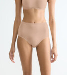Dámské kalhotky GO Daily Cotton Highwaist 3P - BROWN - béžové 00LZ - SLOGGI NEW BEIGE XXL