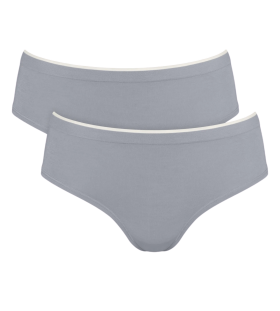 Dámské kalhotky GO Sense Hipster 2P - GRAY - šedé 3602 - SLOGGI CHROME XL