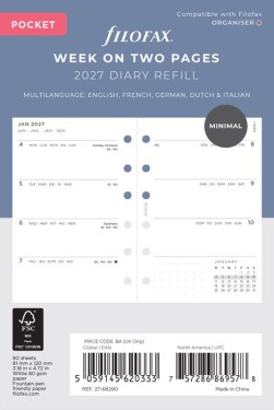 Diářový set Minimal 2027, Kapesní
