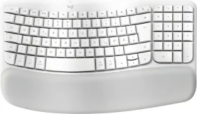 Logitech Wave Keys for Mac off-white / Ergonomická klávesnice / DE layout / Bluetooth (920-012404)