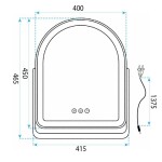 REA - Zrcadlo LED GLAM L.Gold 40x45cm HOM-01807