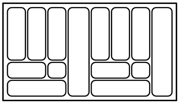 Poli příborník do zásuvky 900 Comfort barva: bílá