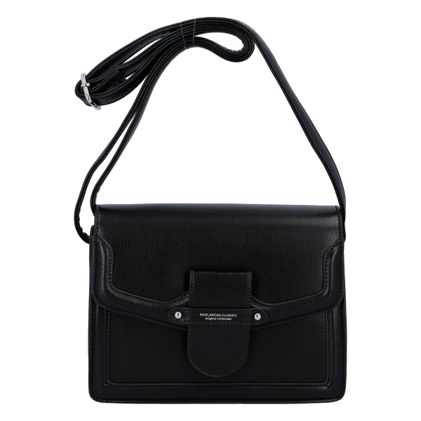 Praktická dámská koženková crossbody kabelka Ivana S., černá