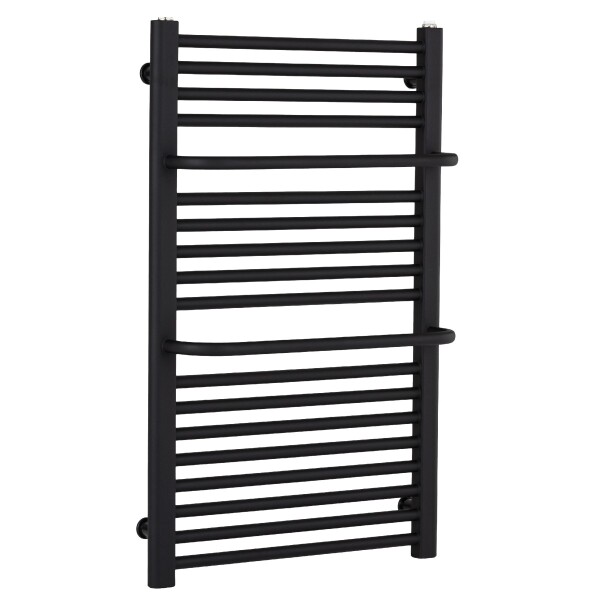 CERANO Koupelnový radiátor Antonio - boční připojení - 484W - černá matná - 860x550 mm