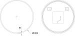 HOPA - Zrcadlo s LED osvětlením BEBRA - Průměr - 80 OLNZBEB80